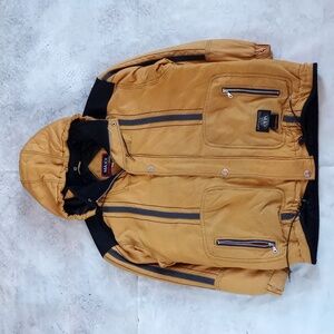 Vintage 90s MAX POINT SPORTS ANTARCTIC LINE YELLOW Winter Jacket UNISEX